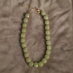 J.Crew green/gold statement necklace